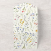 Elegant  Floral Wedding Invitation | Editabl オールインワン招待状 (外側)