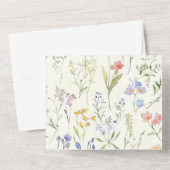 Elegant  Floral Wedding Invitation | Editabl オールインワン招待状 (裏面)