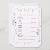 Elegant Floral Wedding Invitation Editable Custom 招待状 (裏面)
