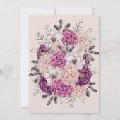 Elegant Floral Wedding Invitation – Minimalist Des 招待状 (裏面)