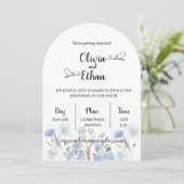 Elegant Floral Wedding Invitation – Modern Arch De 招待状 (スタンド正面)