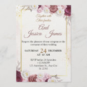 Elegant Floral Wedding Invitation Modern card 招待状 (正面)