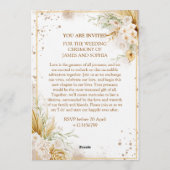 Elegant Floral Wedding Invitation – Modern card 招待状 (裏面)