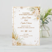 Elegant Floral Wedding Invitation – Modern card 招待状 (スタンド正面)
