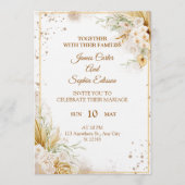 Elegant Floral Wedding Invitation – Modern card 招待状 (正面)
