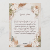Elegant Floral Wedding Invitation Modern card 招待状 (裏面)