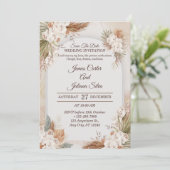 Elegant Floral Wedding Invitation Modern card 招待状 (スタンド正面)