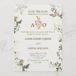 Elegant Floral Wedding Invitation – Modern CARD 招待状