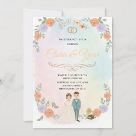 Elegant Floral Wedding Invitation | Romantic Garde 招待状