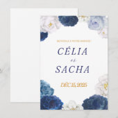 Elegant Floral Wedding Invitation | Romantic Weddi 招待状 (正面/裏面)