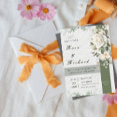 Elegant Floral Wedding Invitation – Save the Date 招待状