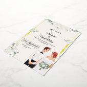 Elegant Floral Wedding Invitation | Save the Date 箔招待状 (回転した状態)