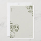Elegant Floral Wedding Invitation Template  招待状 (裏面)