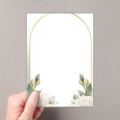 Elegant Floral Wedding Invitation Template Modern  アクリル招待状 (インサイチュ (ポータブル))