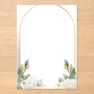 Elegant Floral Wedding Invitation Template Modern  アクリル招待状