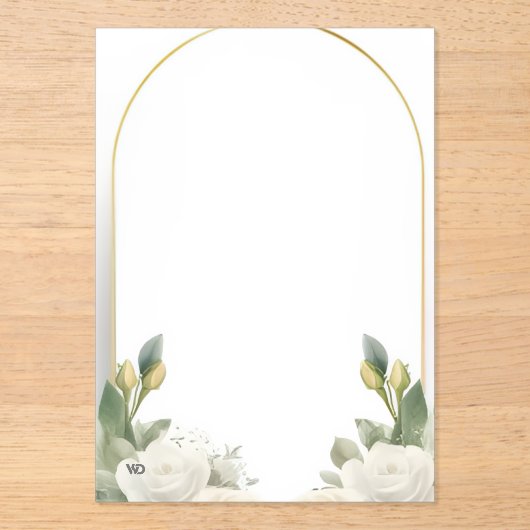 Elegant Floral Wedding Invitation Template Modern  アクリル招待状 (正面)