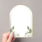 Elegant Floral Wedding Invitation Template Modern  アクリル招待状 (インサイチュ (ポータブル))