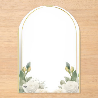 Elegant Floral Wedding Invitation Template Modern  アクリル招待状