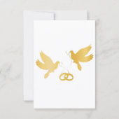 Elegant Floral Wedding Invitation with Butterflies サンキューカード (裏面)