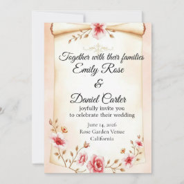 Elegant Floral Wedding Invitations 招待状