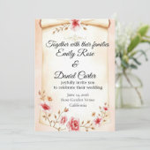 Elegant Floral Wedding Invitations 招待状 (スタンド正面)