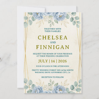 elegant floral wedding invitations vintage trendy  招待状