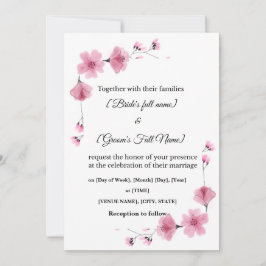 Elegant Floral Wedding Invite – Editable Template 招待状