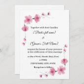Elegant Floral Wedding Invite – Editable Template 招待状 (正面/裏面)