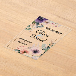 💐 Elegant Floral Wedding Keepsake 🌸✨ アクリル招待状
