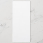 Elegant Floral Wedding Menu Card 4x9. 5 メニュー (裏面)