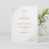 Elegant Floral Wedding Menu Template  メニュー (スタンド正面)