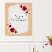 Elegant Floral Wedding Poster Sign ポスター