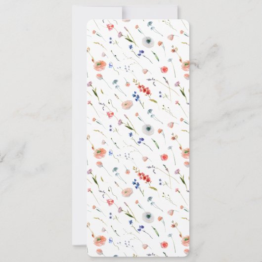 Elegant Floral Wedding Program カード (裏面)