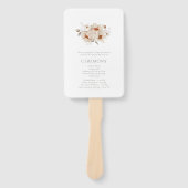 Elegant Floral Wedding Program ハンドファン (正面)
