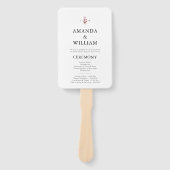 Elegant Floral Wedding Program ハンドファン (正面)