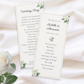 Elegant Floral Wedding Program Template プログラム