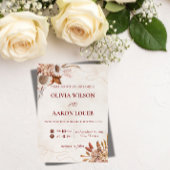 Elegant Floral Wedding romantic Invitation templat 招待状