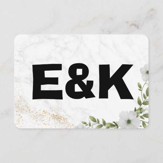 Elegant Floral Wedding RSVP Card  (裏面)