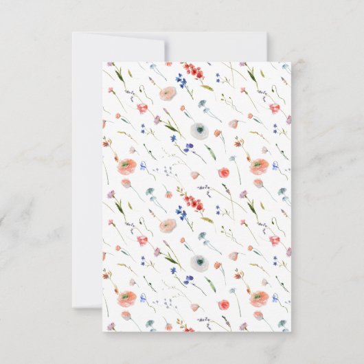 Elegant Floral Wedding RSVP Card (裏面)