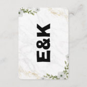 Elegant Floral Wedding RSVP Card  (裏面)