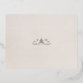 Elegant Floral Wedding RSVP Card 箔招待状ポストカード (裏面)