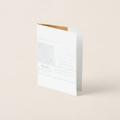 Elegant Floral Wedding RSVP Card – Customizable  箔カード (正面)