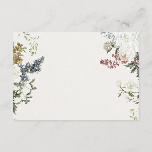 Elegant Floral Wedding RSVP Card | Watercolor  (裏面)