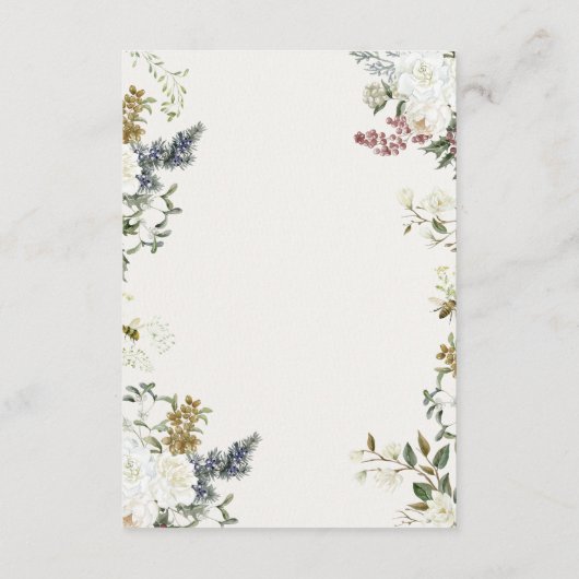 Elegant Floral Wedding RSVP Card | Watercolor (裏面)
