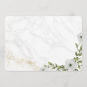 Elegant Floral Wedding Save the Date Card  セーブザデート (裏面)