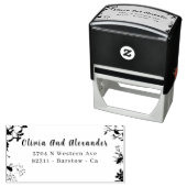 Elegant Floral Wedding Self‑Inking Rubber Stamp |  セルフインキングスタンプ (インサイチュ)