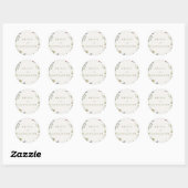 Elegant Floral Wedding Small Round Sticker | ラウンドシール (シート)