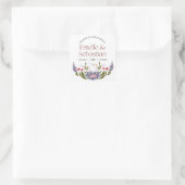 Elegant Floral Wedding Souvenir Sticker  スクエアシール (バッグ)
