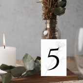 Elegant Floral Wedding Table Number テーブルナンバー