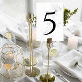 Elegant Floral Wedding Table Number テーブルナンバー